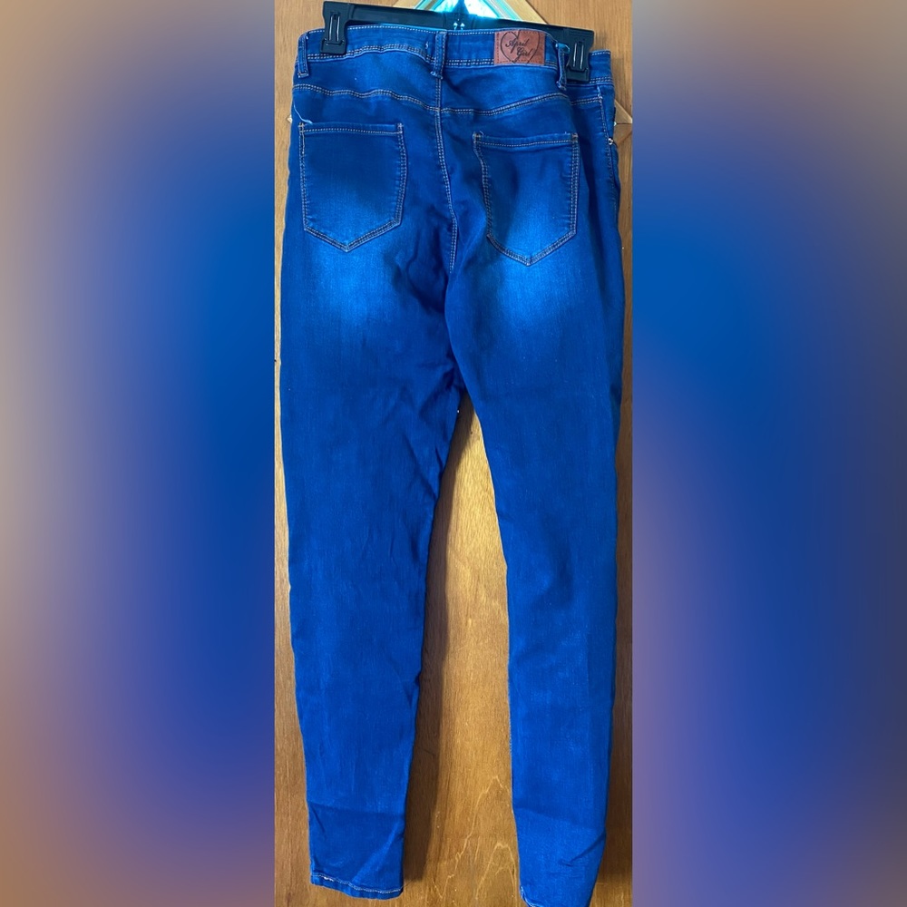 Size 9 APRIL GIRL JEANS BLUE. - Picture 4 of 7